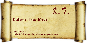 Kühne Teodóra névjegykártya