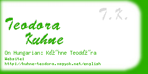 teodora kuhne business card